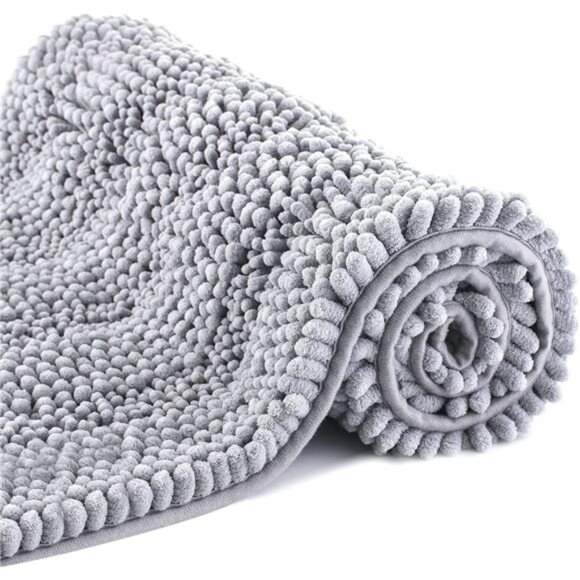Bath Mats for Bathroom,Thick Soft Chenille Floor Mats Non Slip Shower Mats - Picture 1 of 7